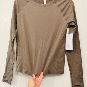 Athleta Brown Long Sleeve Tee for Effortless Style